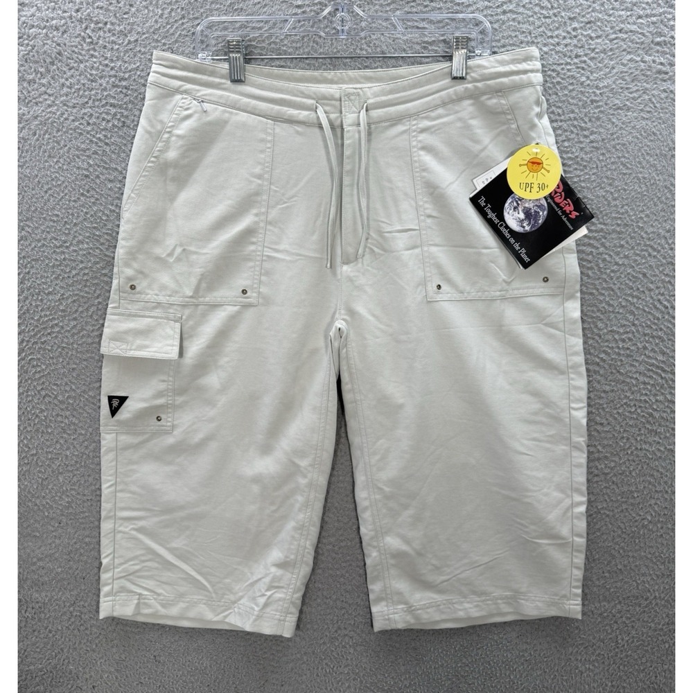 Rail Riders Pants Womens Large Tan Canyon Water Capri UPF 30+ Outdoors NEW
